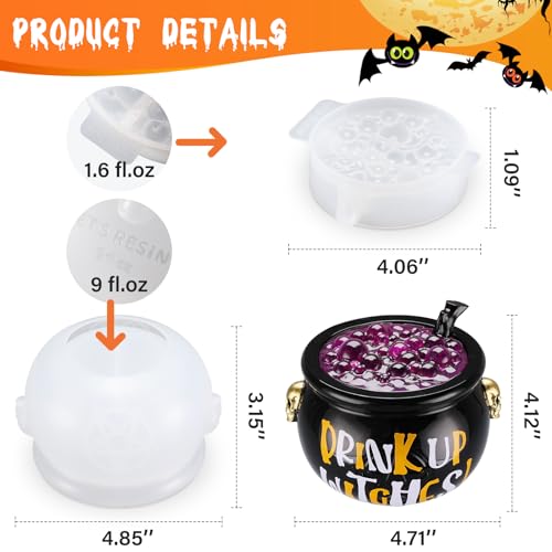 LET’S Resin Witch Cauldron Resin Mold, Halloween Resin Molds - color: Witch Cauldron Mold