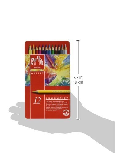 CREATIVE ART MATERIALS Caran D'ache Supracolor Metal Box Set Of 12 (3888.312) - size: 12 Count (Pack of 1)