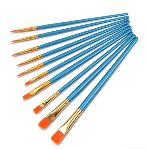 Paint Brush Set, 6 Packs / 60 pcs Watercolor Brushes Painting Brush Nylon Hair Brushes for All Purpose Oil Watercolor Painting Artist Professional Kits.