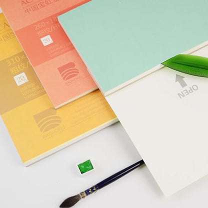 MEEDEN 10"X7" Cotton Watercolor Paper Block: Rough Grain, 140lb/300gsm - color: Rough Grain, size: 10×7"