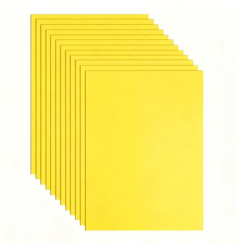 EVA Foam Sheets 5.5 x 8.5 Inch, 2mm Thick 12 Pack Non Adhesive Craft Foam Sheets for Cosplay Armor Props, Scrapbooking, Classroom Art Projects, DIY Handmade & Hobby Craft Supplies (Yellow) - color: Yellow