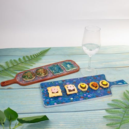 Cheese Board Epoxy Resin Mold with Handles 13 inch Paddle - color: Rectangular Cheese Boards (Set of 2)