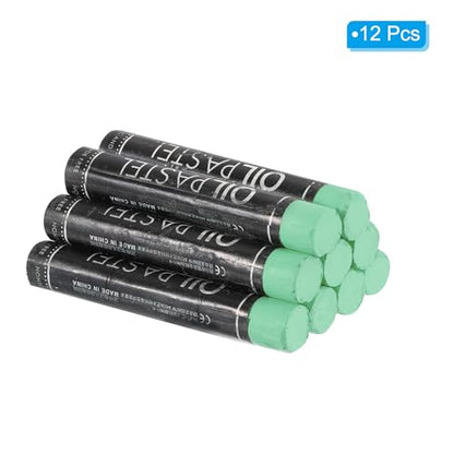 PATIKIL Dark Green Oil Pastels, 12Pcs Soft Oil Crayons Creamy Pastels Stick Art Supplies for Art Painting Drawing Blending Graffiti for Artists Beginners - color: Green