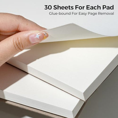 Funto Watercolor Paper Pads, 9x12, 140lb/300gsm, 30 Sheets Each, Cold Pressed, Acid-Free Heavyweight Art Paper for Painting, Drawing - color: 9x12-White-2Pack