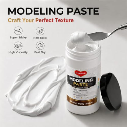 Smallbudi Thick Modeling Paste 1142 ml / 56.4oz for Acrylic Painting - size: 1142 ml