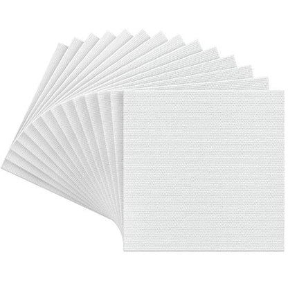 ARTEZA Canvas Panels for Painting, 14 x 6 x 6 Inches, 100% Cotton, Gesso-Primed, Lightweight, Nontoxic, Acid-Free, for Adults and Teens, Oil and Acrylic Painting, Pack of 14 - size: 6 x 6 (Pack of 14)