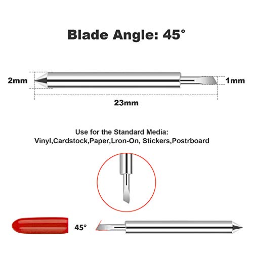 30 Pcs 45 Degree Standard Cutting Blades,Replacement Blades Compatible with Explore 4/3/Air 2/Air/Air One/Maker 3/4/2/Maker/Expression/Venture, Vinyl Fabric Cutting Knife Blade Replacement - size: 30 pieces