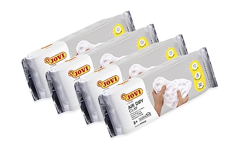 Jovi - Air Dry Clay, Set of 4 Units, 2.2lb Each, Total of 8.8lb, White - color: White, size: 8.8 lb