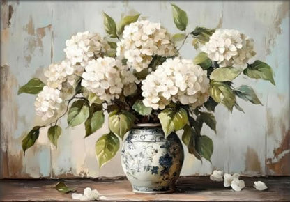Hydrangea Diamond Art Kits for Adults Round Diamond Painting 16x12 Inch - color: DD149