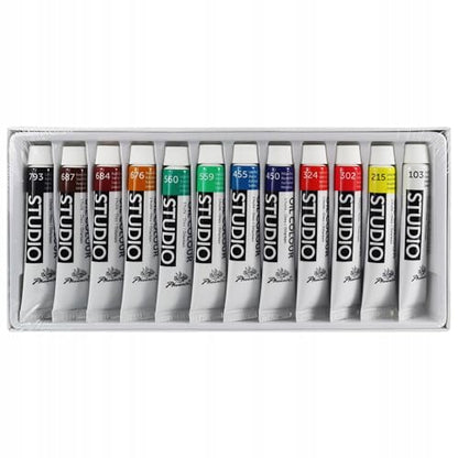 PHOENIX Oil Paint Set - 12x12ml/0.4 Fl Oz Tubes, Non-toxic Oil Based Paints for Canvas Craft Painting, Oil Painting Supplies for Artists, Adults & Beginners - color: 12 Colors x 0.4 fl oz