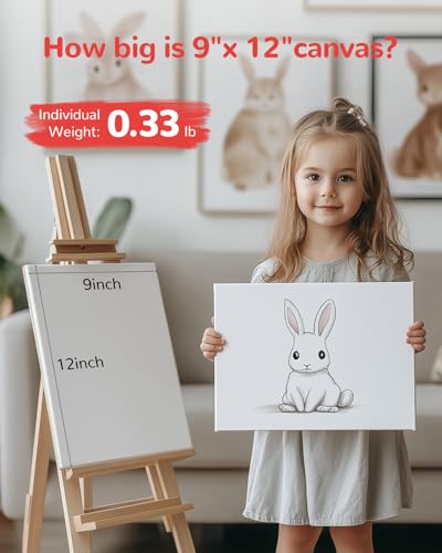 Canvas Boards 36 Pack, 9x12 Inch White Blank Painting Canvas Panels - size: 9"x12" - 36pcs