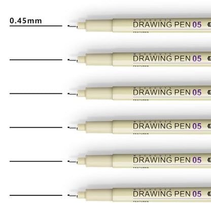 Muchcute 05 Fine Point Writing Pens: 6 Black 0.45mm Smooth No Bleed Bible - color: 6 Fine Point 05(0.45mm)