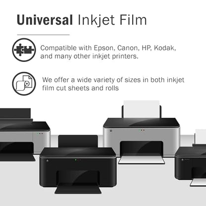 Screen Print Direct® Waterproof Inkjet Film Sheets (8.5 x 11-100 Sheets) | Transparency Film for Silk Screen Printing, Inkjet Film Sheets for Screen Printers (8.5" x 11" - 100 Sheets) - size: 8.5x11 - 100 sheets