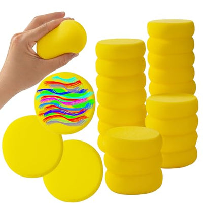 30 PCS Round Paint Sponges,2.9 inch Pottery Sponges - size: 30pcs-2.9inch