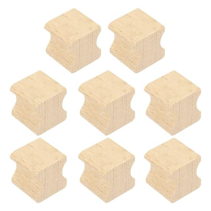 PATIKIL 20x20mm Wooden Stamp Block, 8 Pcs Blank Rubber Stamp Mounts Wooden Rubber Beech Hard Wood Blocks for Making DIY Crafting, Wood Color - size: 20x20mm