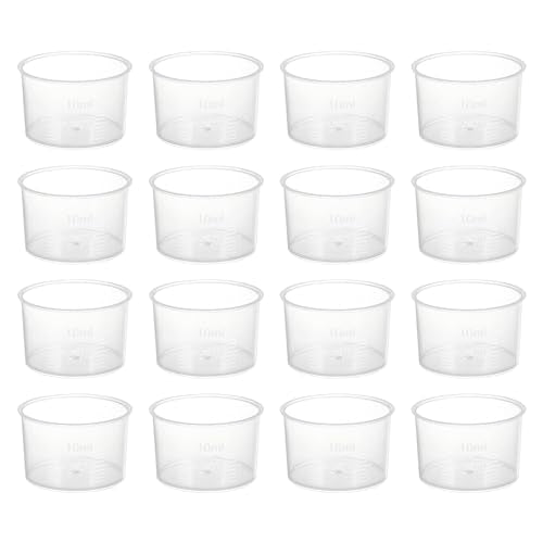 PATIKIL 10ml Measuring Cups, 100Pcs Polypropylene Graduated Measuring Beakers for Lab Experiments, Cooking and Baking, Transplant - size: 10ml