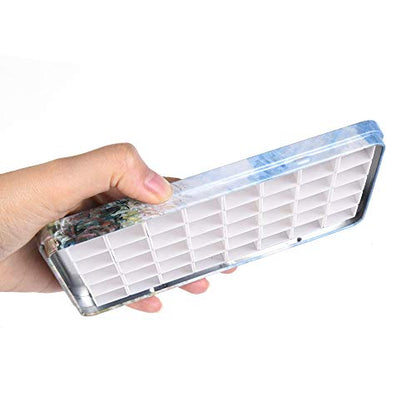 qianshan 40Pcs Empty Half Pans Watercolor Tin Palette with Magnetic Stripe | Travel Tin Palette Case,Portable Artist Paints Half Pan Kits,DIY Watercolor Oils Acrylics Painting Drawing Monet - color: Monet