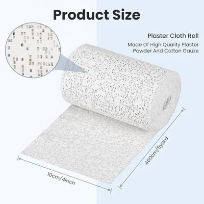 10 Pack Plaster Cloth Gauze Bandages Rolls, Plaster Strips Bulk for Art Craft Body Molds Mask Making Scenery Construction Sculptures Belly Casting, Plaster Cloth Rolls Each 5 Yards