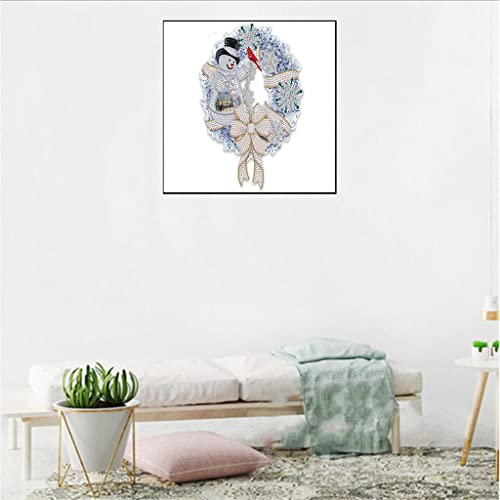 KTHOFCY 5D DIY Diamond Painting Kits for Adults Kids, Christmas Garland Full Drill Embroidery Cross Stitch Crystal Rhinestone Paintings Pictures Arts Wall Decor Painting Dots Kits 15.7X11.8 in