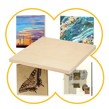2 Pack 24x36'' Unfinished Gallery Birch Wood Canvas Panels | 1 1/2’’ Deep Cradle Boards for Painting, Acrylic Pouring, Art, Burning, Crafts, Epoxy Resin, Laser Engraving Cutting - size: 24*36 2 Pack