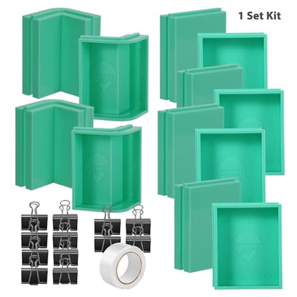 Adjustable Mold Housing Kit for Silicone Molds Making 1 Set | Premium ABS Made Easy Demolding Mold Box - Free Combination & Tierable- Ideal for Silicone/Soap/Wax/Candle Molds etc. - size: 1 set
