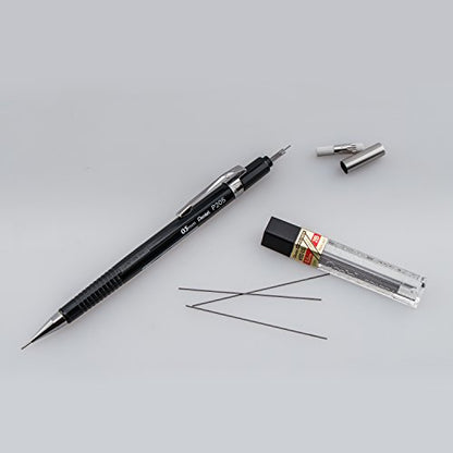 Pentel Sharp Mechanical Pencil (0.5mm), Fine Line, Black Barrel, Pack of 2 (P205BP2)
