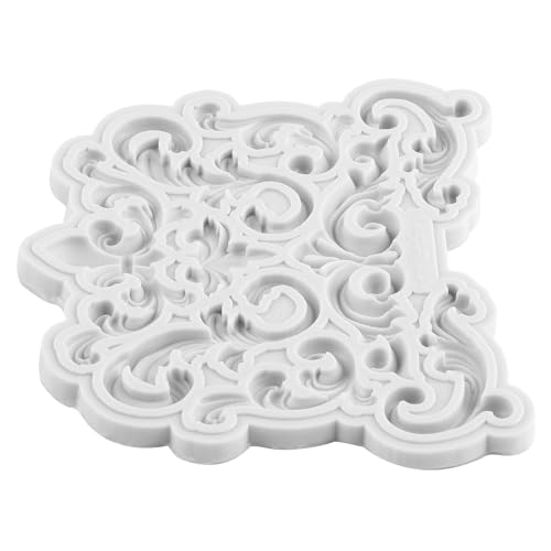 Baroque Polymer Clay Molds Baroque Scroll Relief Silicone Mold | Filigree Mold DIY Crafts Epoxy Resin Casting Polymer Clay Tools Craft Air Dry Jewelry Making - color: Style M