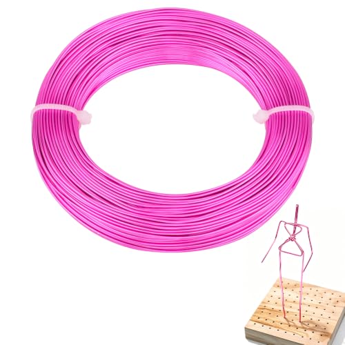 18 Gauge Aluminum Craft Wire, 164FT 1mm Bendable Metal Wire for Jewelry Making, Wreath Making, Beading(Hot Pink) - color: Hot Pink