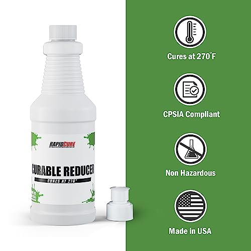 Rapid Cure® Screen Printing Plastisol Ink Curable Reducer - Quart | Screen Printing Ink Viscosity Reducer, Screen Printing Ink Thinner, Additive and Screen Printing Supplies - Quart - size: 32 fl oz