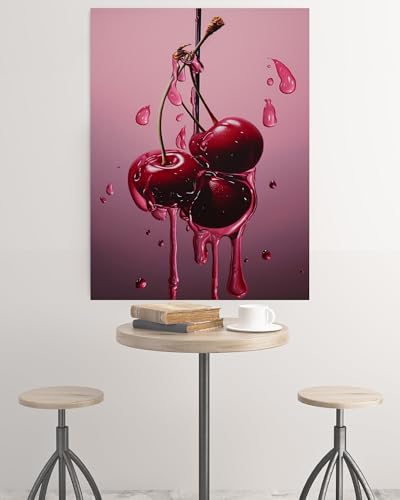 askkqtx Cherry Diamond Art Kits for Adults 12x16 Inch - color: G9413