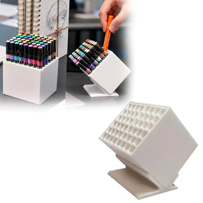 Marker Storage Organizer, 48 Slots 12mm Marker Storage, Vertical/45° Angle | Placement, Desk Marker Organizer With Dividers, For Home and Office