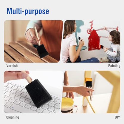 Mister Rui Mini Paint Roller Kit 22 Pieces, 4" 2" Paint Rollers Foam Brush