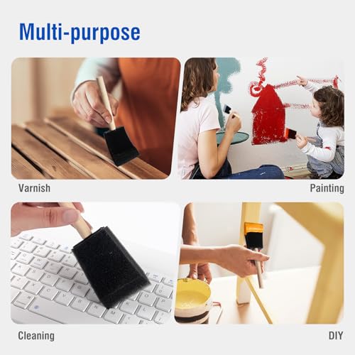 Foam Paint Brushes, 2 Inch, 48 Pack Sponge Brushes for Painting - size: 2 inch, 48 pack