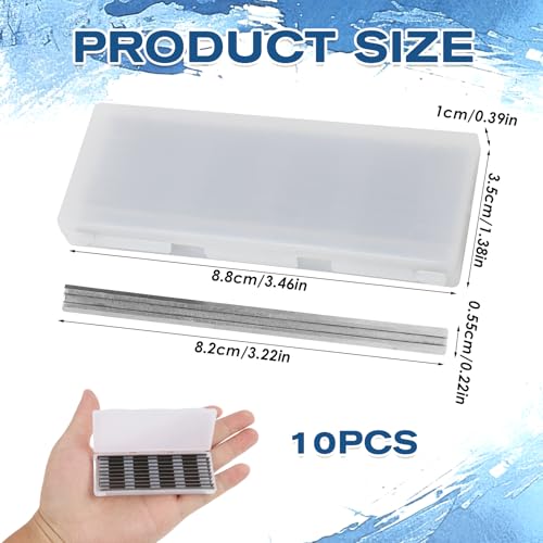 10 Pcs 3-1/4" Planer Blades Replacement Part with Packaging Box | Compatible with Bosch, DeWalt, Black, Decker, Ryobi and More Portable Planers, Carbide Knives Gift for Craftsman, Carpenter