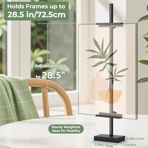 Rofio Adjustable Tabletop Easel, Picture Frame & Sign Display Stand, Black - color: Black
