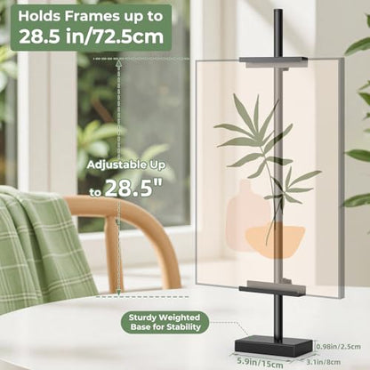 Rofio Adjustable Tabletop Easel, Picture Frame & Sign Display Stand, Black - color: Black