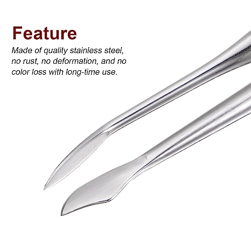 HARFINGTON Double Sided Wax Clay Sculpting Tool Stainless Steel Smoother Pick Sculpting Tools Clay Modeling Tools 6.57" Length