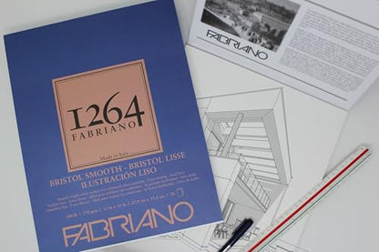 Fabriano 1264 Bristol Pad, Smooth, 11" x 14" - size: 11 x 14