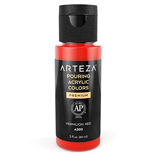 ARTEZA ARTZ-9641 Art-Paints, Vermilion Red 2 Fl Oz (Pack of 1) - color: Vermilion Red, size: 2 Fl Oz (Pack of 1)