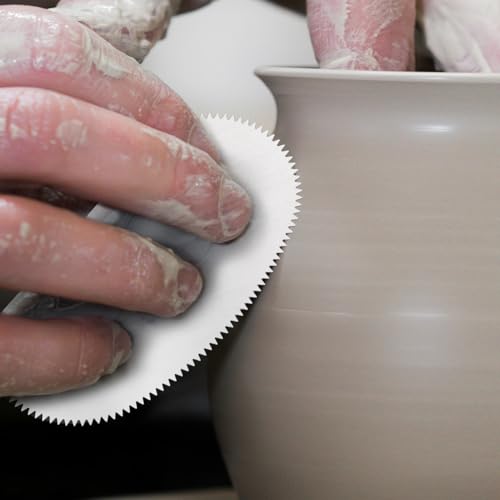 4pcs Pottery Tools Serrated Scraper, Stainless Steel Clay Ribs Oval Modeling Cutter Scraper Clay Sculpting Tools for Ceramics Texturing Artists Modeling Potter - style: Serrated