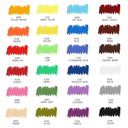 Artecho Oil Pastels Set of 24 Colors (10 x 70 mm)