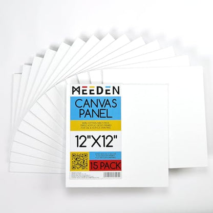 MEEDEN Canvas Boards for Painting White: 5"x7" 100% Cotton Canvas 24 Pack - size: 5"x7"