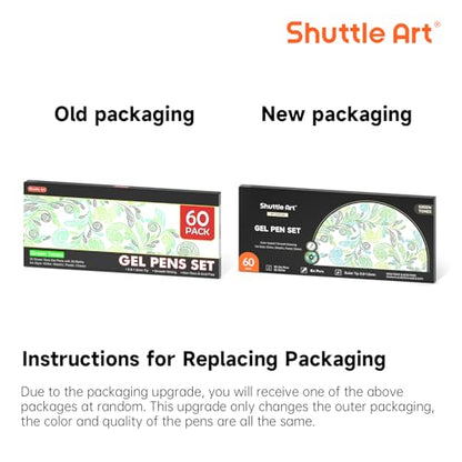 Shuttle Art 60 Pack Green Tone Gel Pens, 30 Green Tone Gel Pens with 30 Refills for Adults Coloring Books Journaling Drawing Nature, Landscapes, Animals Scenes - color: 60 Pack Green Tone