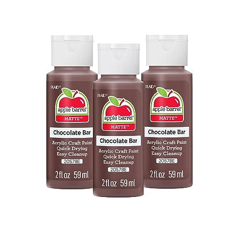 Apple Barrel Acrylic Paint in Assorted Colors - (Pack of 3) - color: Chocolate Bar, size: 2 Fl Oz (Pack of 3)