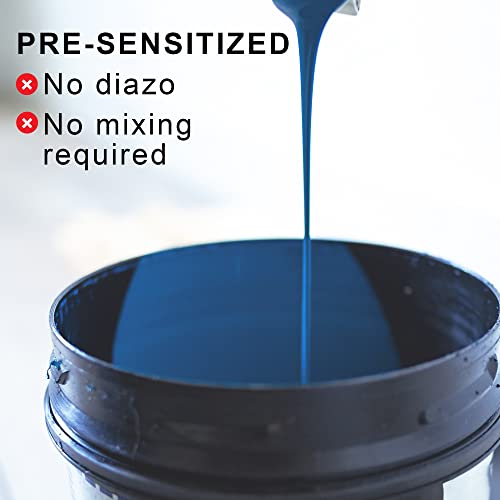 Ecotex® Tex-Blue Pre-Sensitized Screen Printing Emulsion, Photo Emulsion,Pt | Premixed And Pre-Sensitized Photo Emulsion - No Diazo Needed, Compatible With Plastisol And UV Ink, 12 Month Shelf Life - Pt - size: Pint - 16 oz.