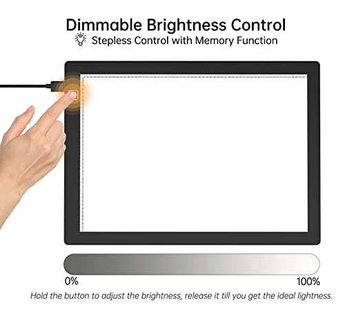 Slide Viewer Light Box 5600K 12”x8” Ultra-Thin Adjustable Brightness Backlight for Slides and Film Negative Scanning - color: 12"x8" Backlight for Scanning