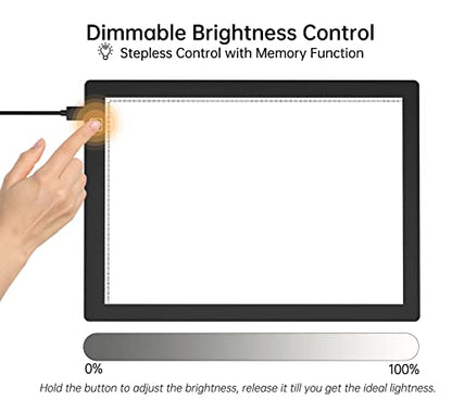 Slide Viewer Light Box 5600K 12”x8” Ultra-Thin Adjustable Brightness Backlight for Slides and Film Negative Scanning - color: 12"x8" Backlight for Scanning
