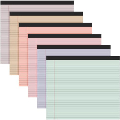 Lincia 6 Pcs Legal Pads Landscape Notebook, Cute Color - color: Cute Color