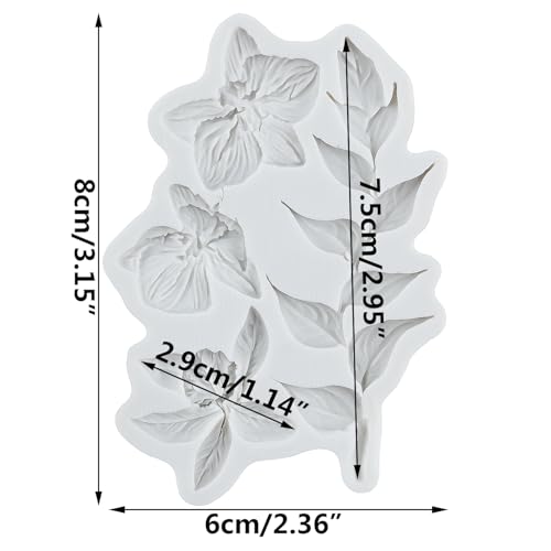 Flower Polymer Clay Molds Flower and Leaf Silicone Mold - color: Style B