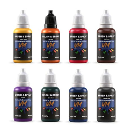 VM Model Paint,20ml Wargame Color Miniature Paint for Miniatures, Models - color: Game Color Set 8 Bottles
